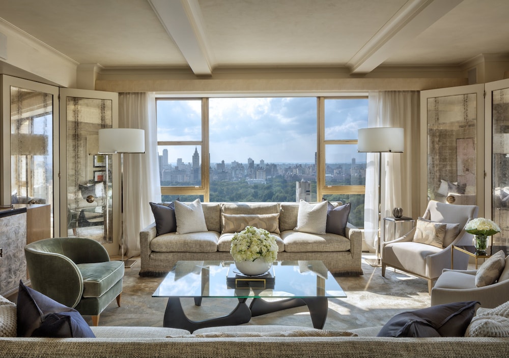 Presidential Suite living room overlooking Central Park